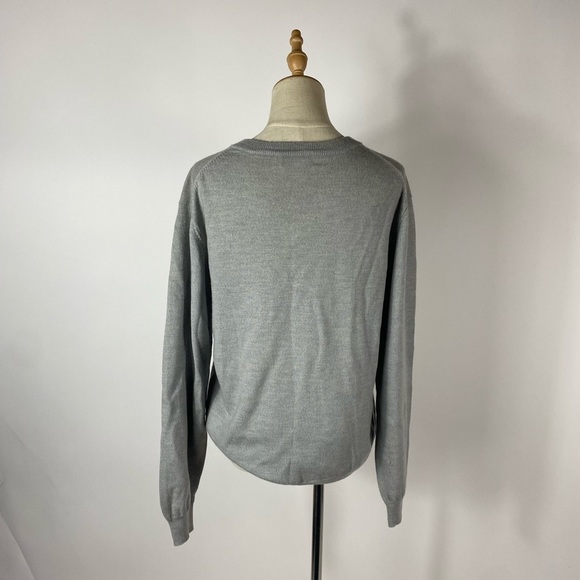 PRONTO UOMO Extra Fine Merino V Neck Sweater Large - Picture 5 of 8